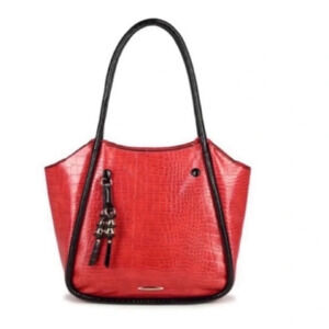 AMERI MODE Red/Black Tote Bag